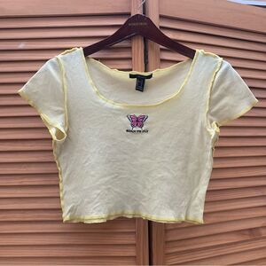 Forever 21 Cropped Baby Tee Small